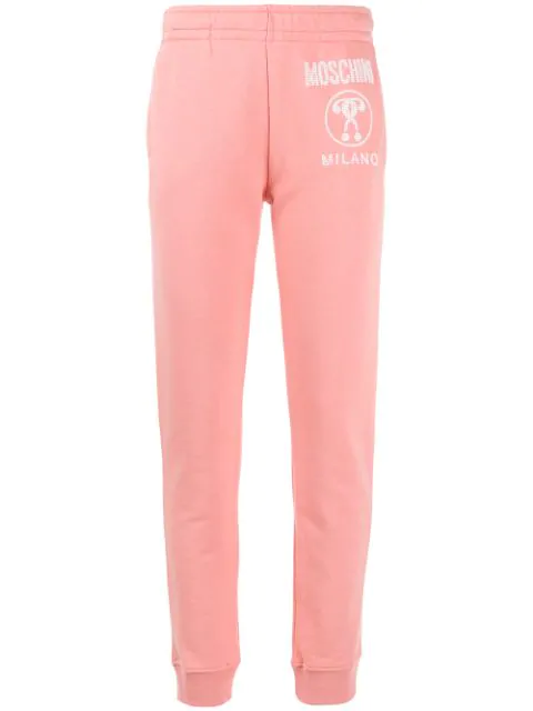 moschino tape cuffed track pants