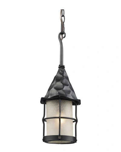 Artistic Home & Lighting 1-light Rustica Outdoor Pendant In Black