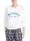 Burberry Archive Logo-embroidered Cotton Sweatshirt In White