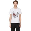 Alexander Mcqueen Rose-printed Cotton-jersey T-shirt In White