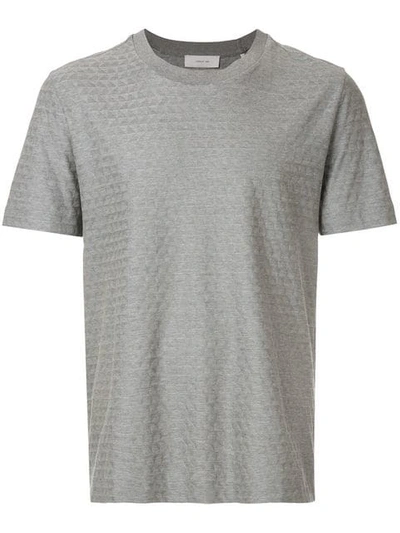 Cerruti 1881 Geometric Jacquard T-shirt In Grey