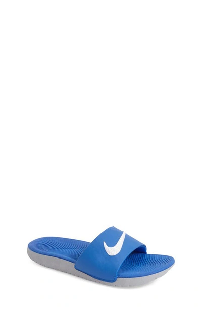 Nike Kids' Kawa Sport Slide In Hyper Cobalt/ White