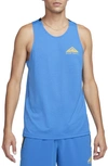 Nike Men's Dri-fit Trail Solid Tank Top In Blue