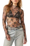 Free People Lady Lux Printed Layering Top In Night Sky Combo
