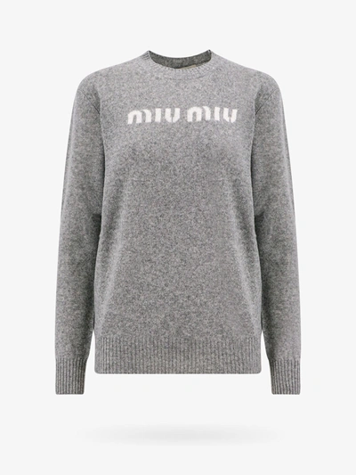 Miu Miu Sweater In Grey