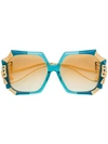 Anna-karin Karlsson Butterfly Embellished Sunglasses In Blue