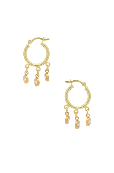 Eight By Gjenmi Jewelry Crystal Shaker Earring In Gold.