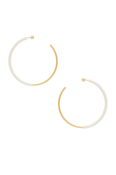 Jenny Bird Lola Hoop Earrings In White