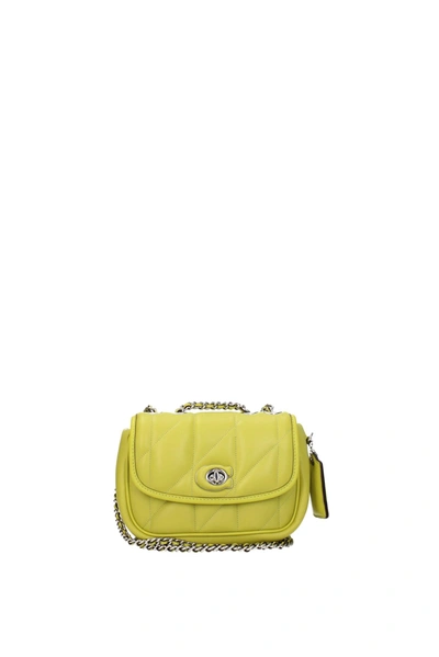 Coach Nolita 15 Puffy Diamond Quilting Silver/Pale Lime NWT $228 MSRP  Wristlet