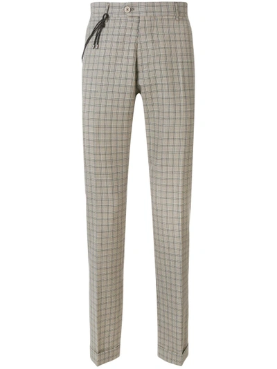 Berwich Plaid Rope Chain Trousers - Brown