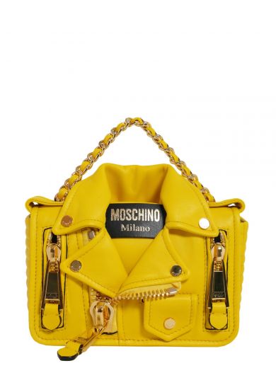 Moschino Leather Biker Bag In Giallo | ModeSens