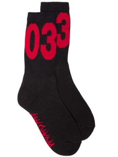 032c Big Logo Socks - Black