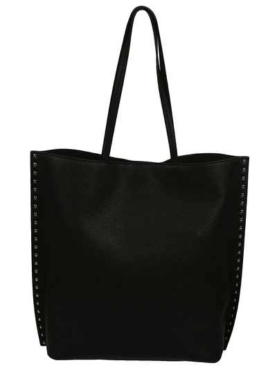 Valentino Garavani Rockstud Shopper Bag In 0no Black