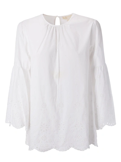 Michael Kors Embroidered Top In White