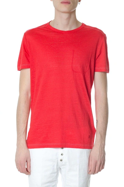 Dondup Red Cotton T-shirt With Logo