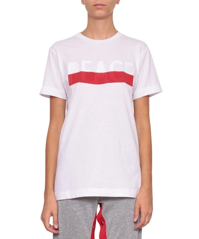 Circus Hotel Peace Cotton T-shirt In Bianco