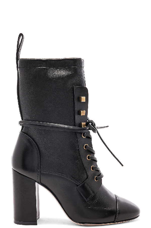 stuart weitzman lace up booties