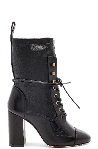 Stuart Weitzman 80mm Veruka Leather Ankle Boots In Black