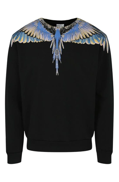 Marcelo Burlon County Of Milan Wings Graphic T-shirt In Black Pink