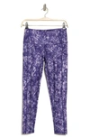 Z By Zella High Waist Side Pocket Daily Leggings In Navy Blackberry Marble Wash