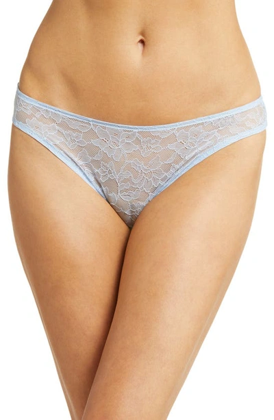 Skarlett Blue Paradise High Cut Lace Bikini In Dove Blue