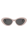 Dior Pacific S1u Butterfly Sunglasses, 55mm In Pink/gray Solid
