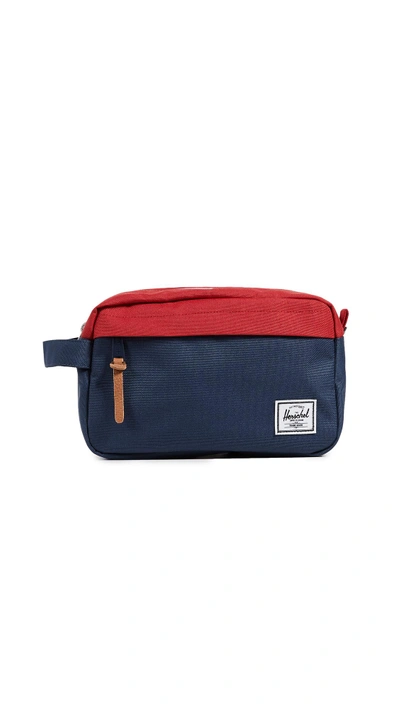 Herschel Supply Co Chapter Cosmetic Bag In Navy/red