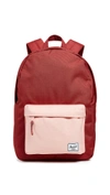 Herschel Supply Co 'settlement Mid Volume' Backpack - Red In Brick Red/peach