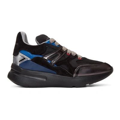 Alexander Mcqueen Men's Oversized Colorblock Runner Sneakers, Black Pattern