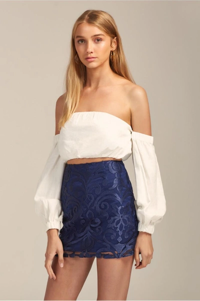 Finders Keepers Alchemy Mini Skirt In Navy