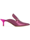 Aldo Castagna Snakeskin Effect Mules - Pink