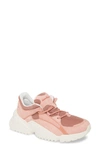 Ferragamo Salvatore  Skylar Wedge Sneaker In Desert Rose