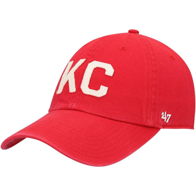 47 Brand '47 Red Kansas City Chiefs Finley Clean Up Adjustable Hat