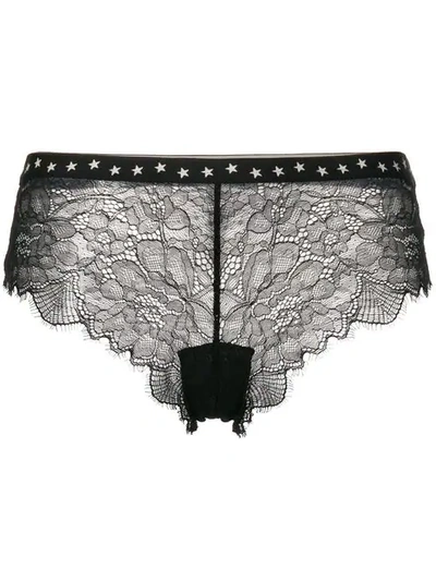 Love Stories Dragonfly Lace Boyshorts In Black