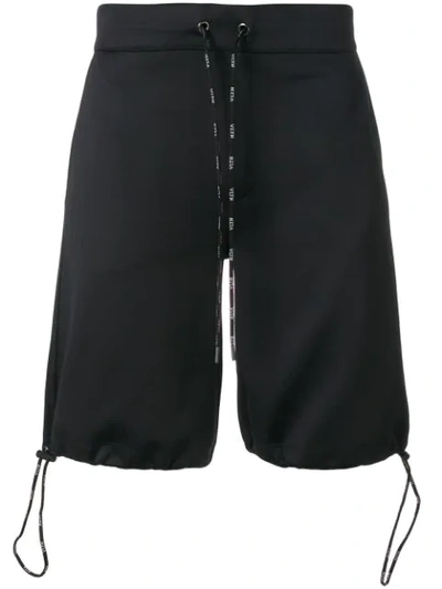 Valentino Vltn Jersey Bermuda Shorts In Black