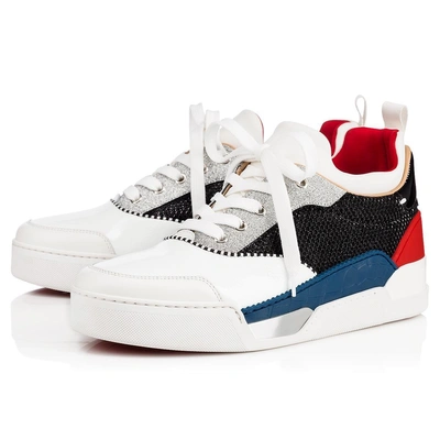 Christian Louboutin Aurelien Calf/glitter Diams Sneakers In Multi