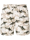 Mc2 Saint Barth Shark Print Swim Shorts - Multicolour
