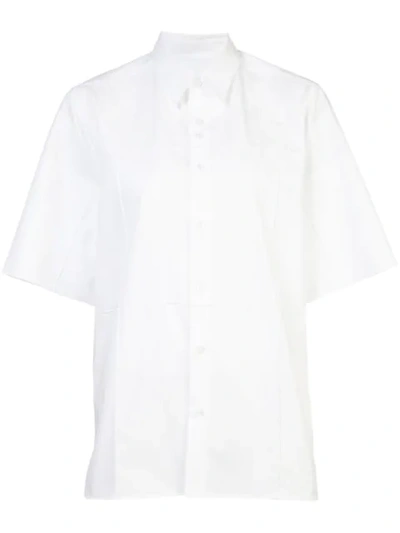 Wales Bonner Paneled Short Sleeved Shirt In White