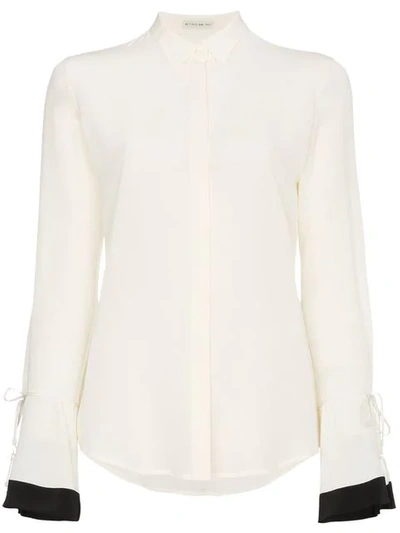 Etro Contrasting Flared Cuff Shirt In White