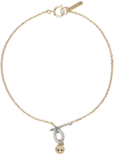 Justine Clenquet Gold Darcy Choker In Palladium