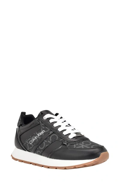 Calvin Klein Carlla Lace Up Sneaker In Black