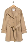 Sam Edelman Rain Cotton Blend Belted Trench Coat In Sand