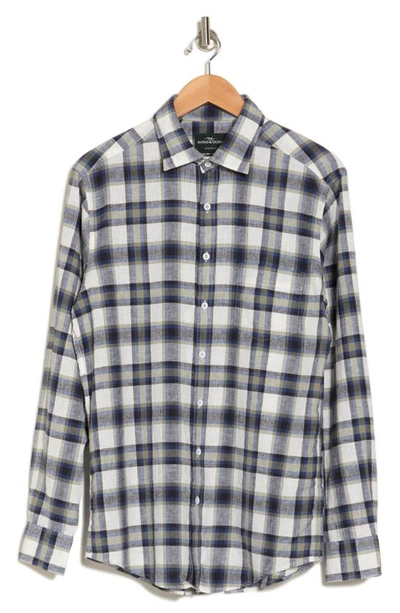 Rodd & Gunn Clearwater Plaid Linen Button-up Shirt In Sage