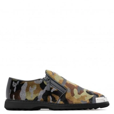 Giuseppe Zanotti - Fabric Loafer With Metal-covered Tip Cooper In Multicolor