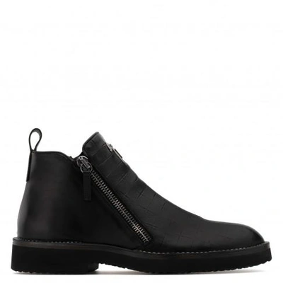 Giuseppe Zanotti Black Leather Boot Austin