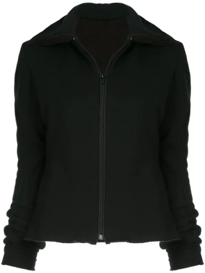 Zambesi Motto Fitted Zip Jacket In Black