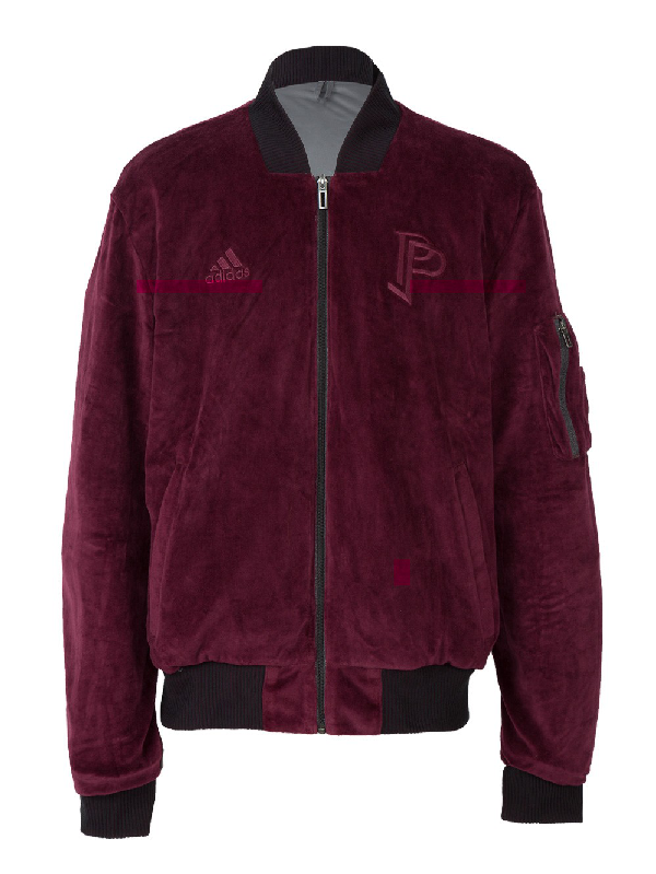 burgundy adidas bomber jacket