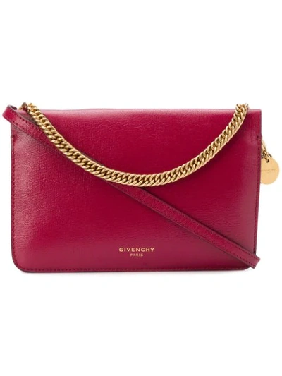 Givenchy Triple Leather Crossbody Bag In Red