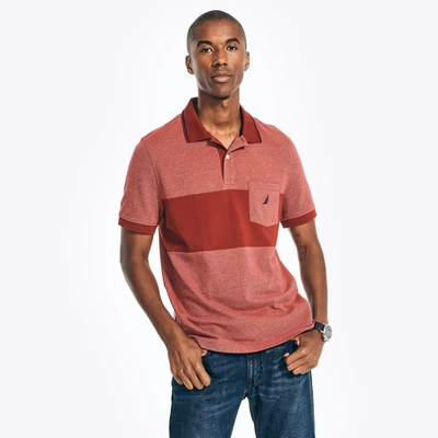 Nautica Mens Sustainably Crafted Classic Fit Colorblock Polo In Multi