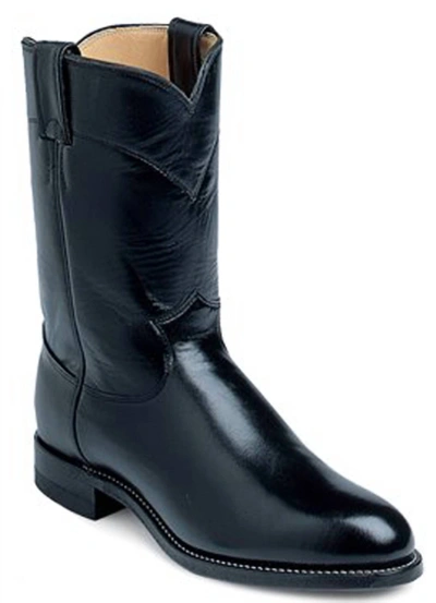 Justin Men's Kipskin Roper Boots - Medium Width In Black | ModeSens